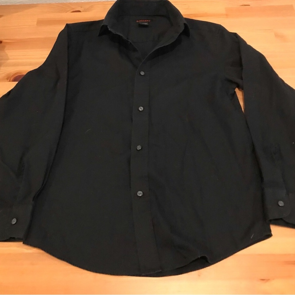 Boys Dockers Black Button-Up Shirt - NWOT Size 10/12